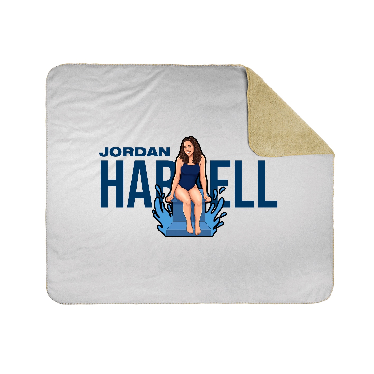 Throw Blanket — Player Name in White