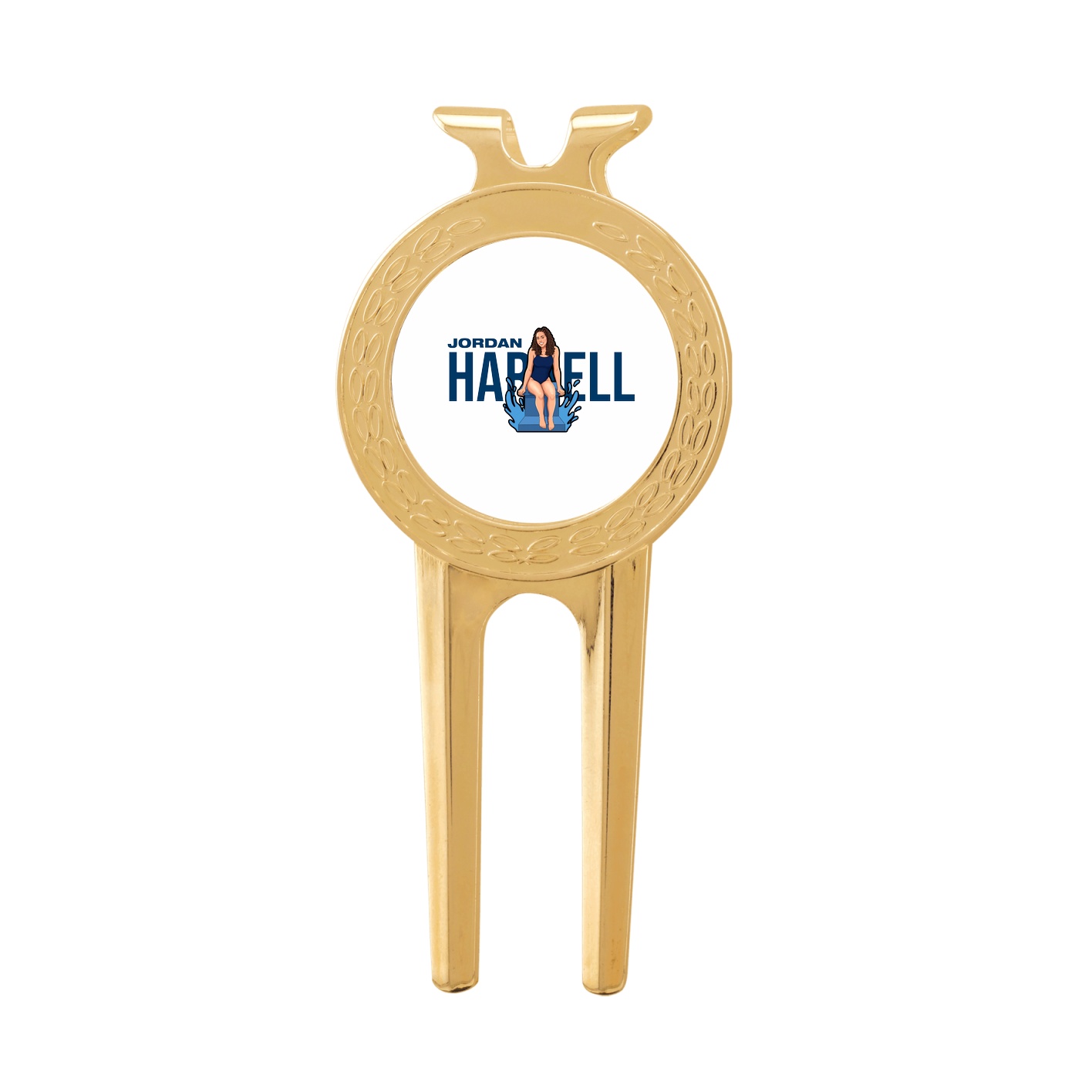 Divot Tool with Ball Marker — Player Name in Classic