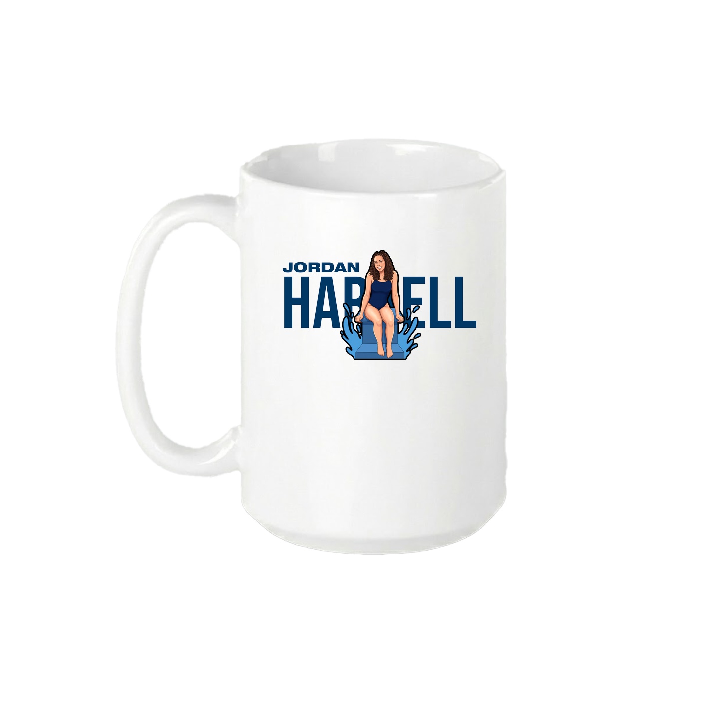 15oz Coffee Mug — Player Name in White
