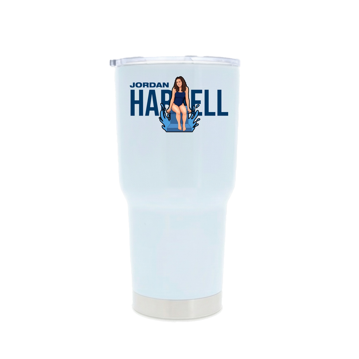 30oz Stainless Steel Tumbler — Player Name in White