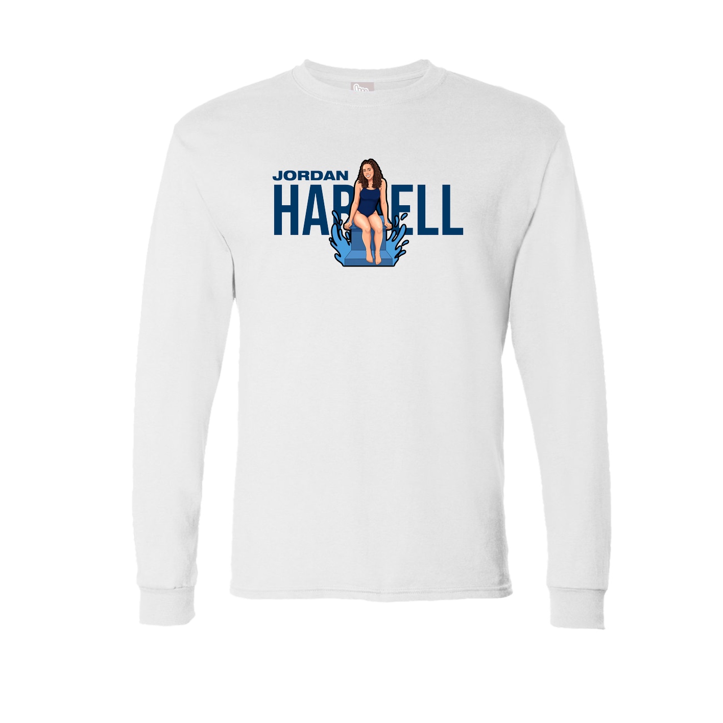 Long Sleeve Tee — Player Name in White