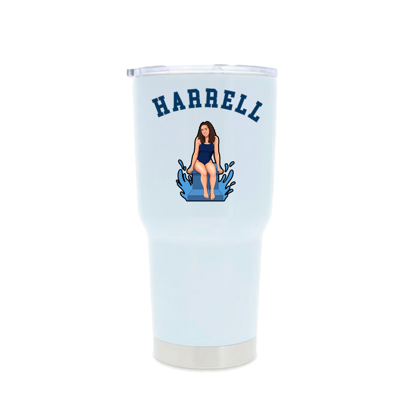 30oz Stainless Steel Tumbler — Shirsey Arch in White
