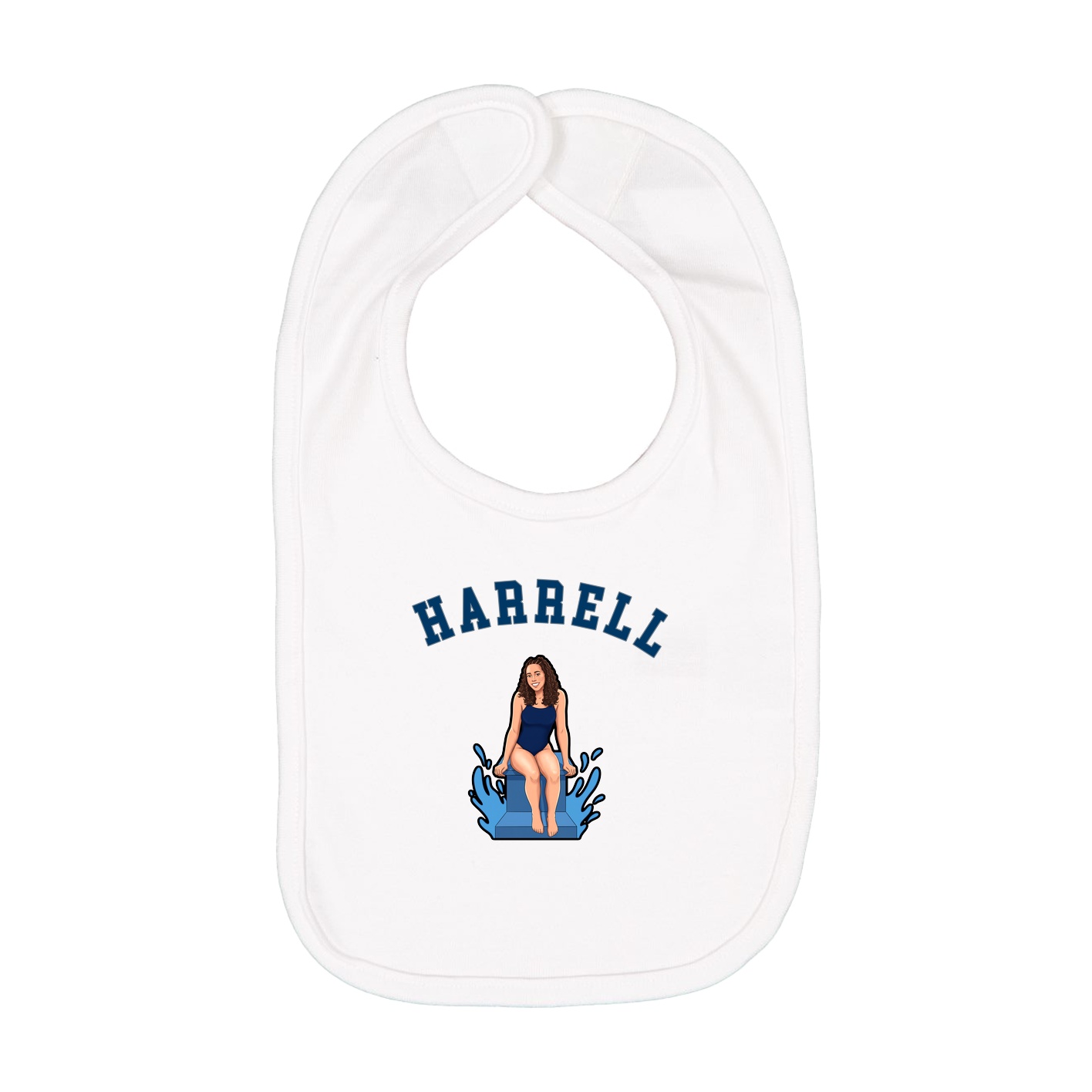 Infant Bib — Shirsey Arch in White