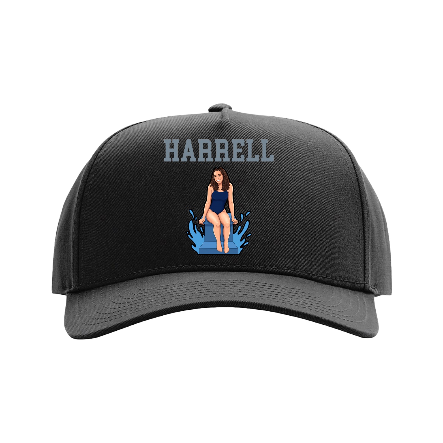 Full Fabric Five-Panel Champ Cap — Shirsey in Black