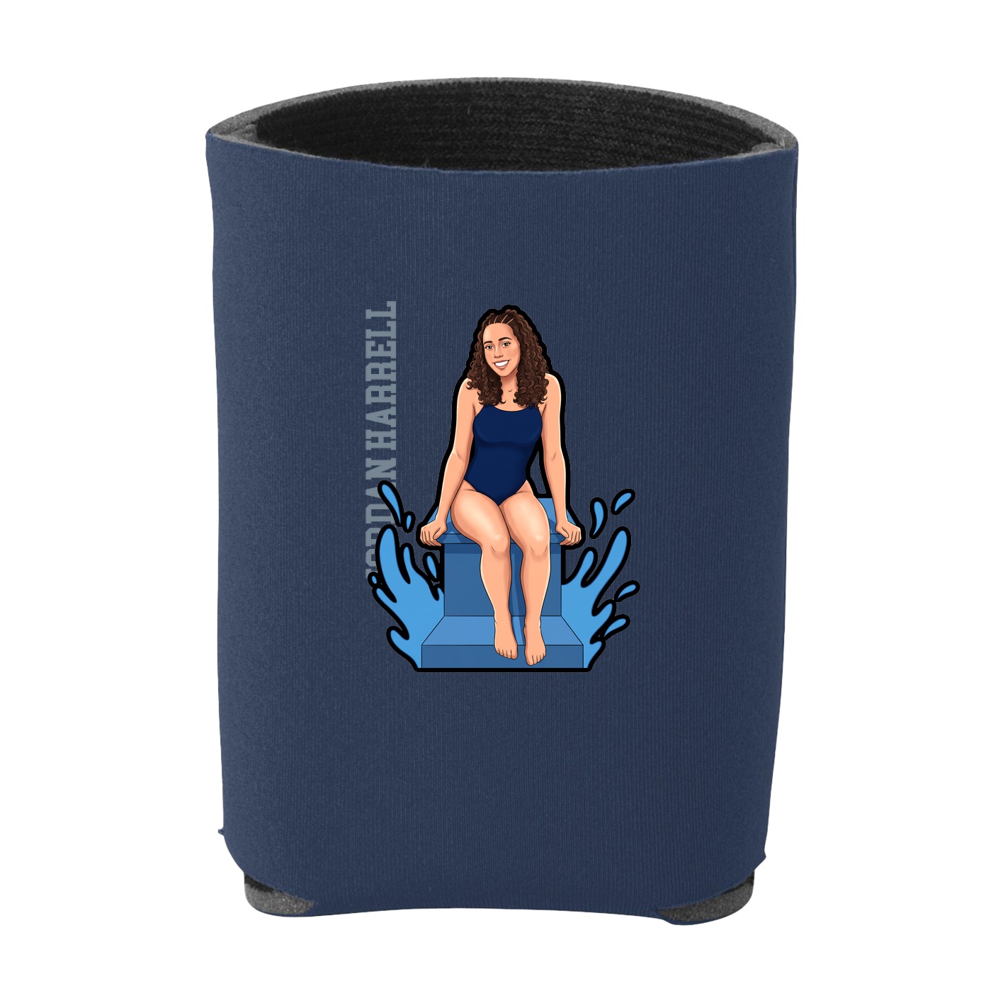 Can Holder — Name Vertical in Navy
