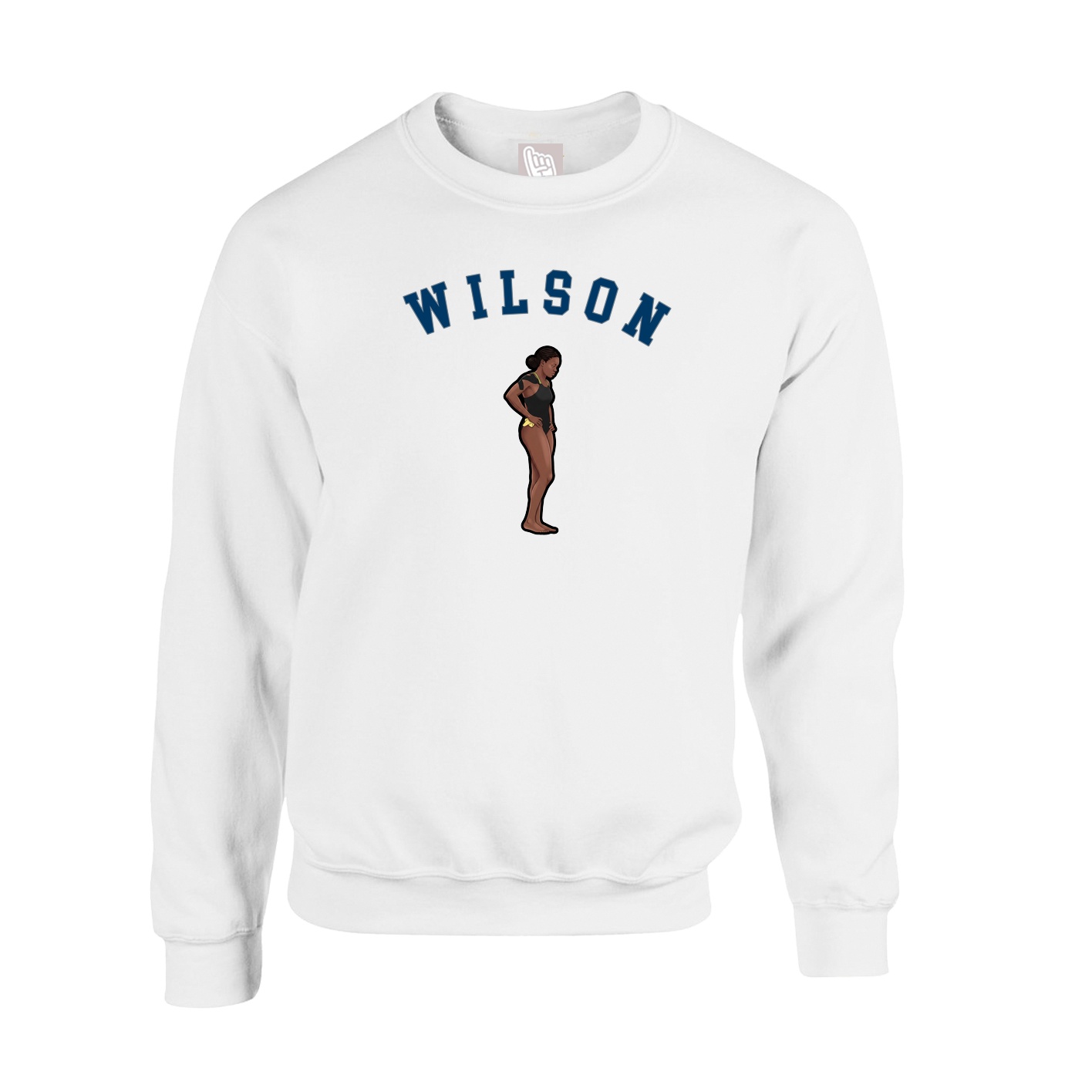 Fleece Crew — Shirsey Arch in White