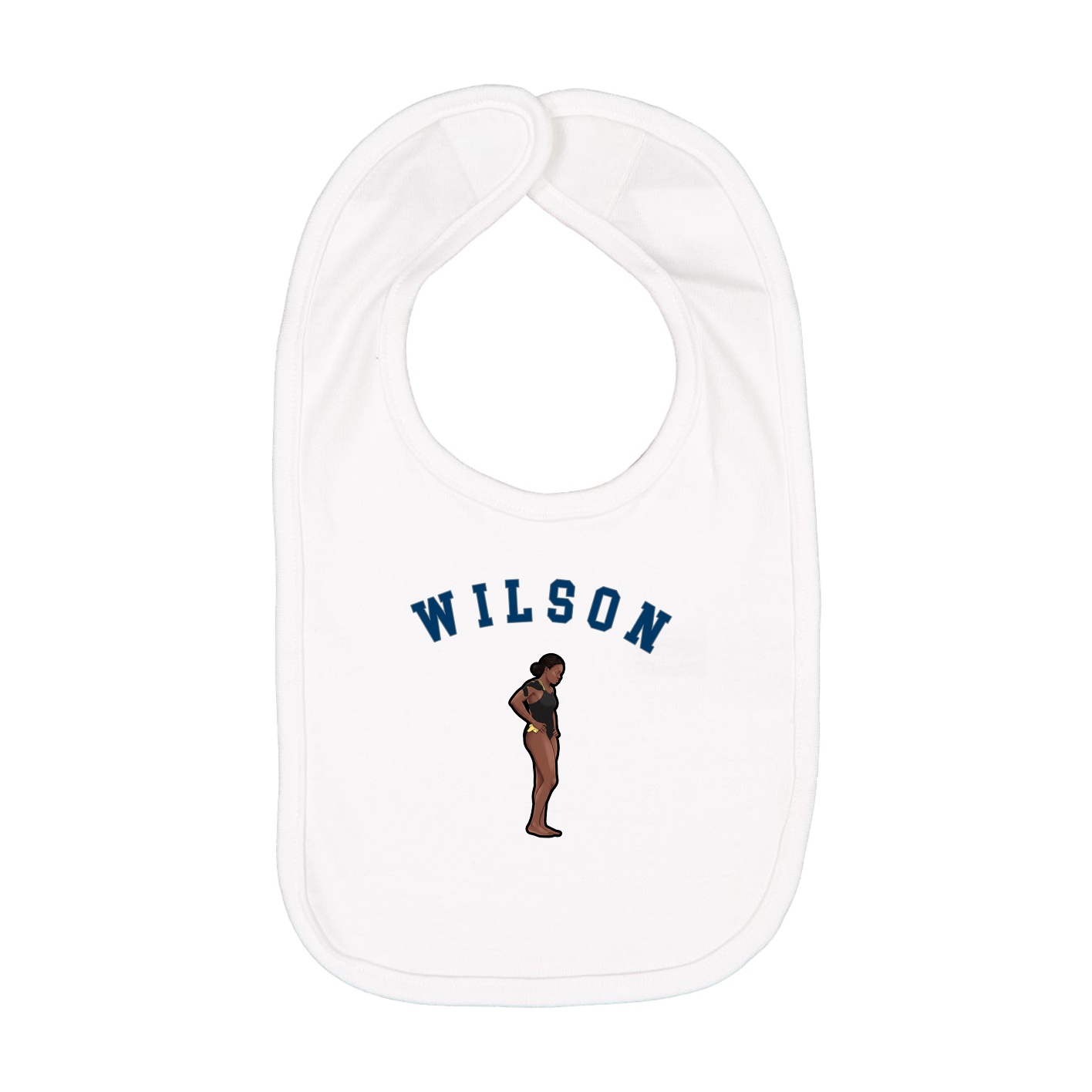 Infant Bib — Shirsey Arch in White
