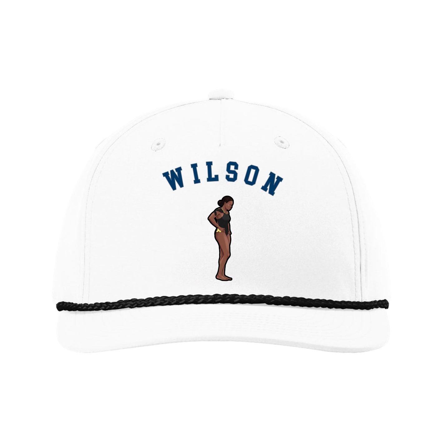 Five-Panel Classic Rope Cap — Shirsey Arch in White