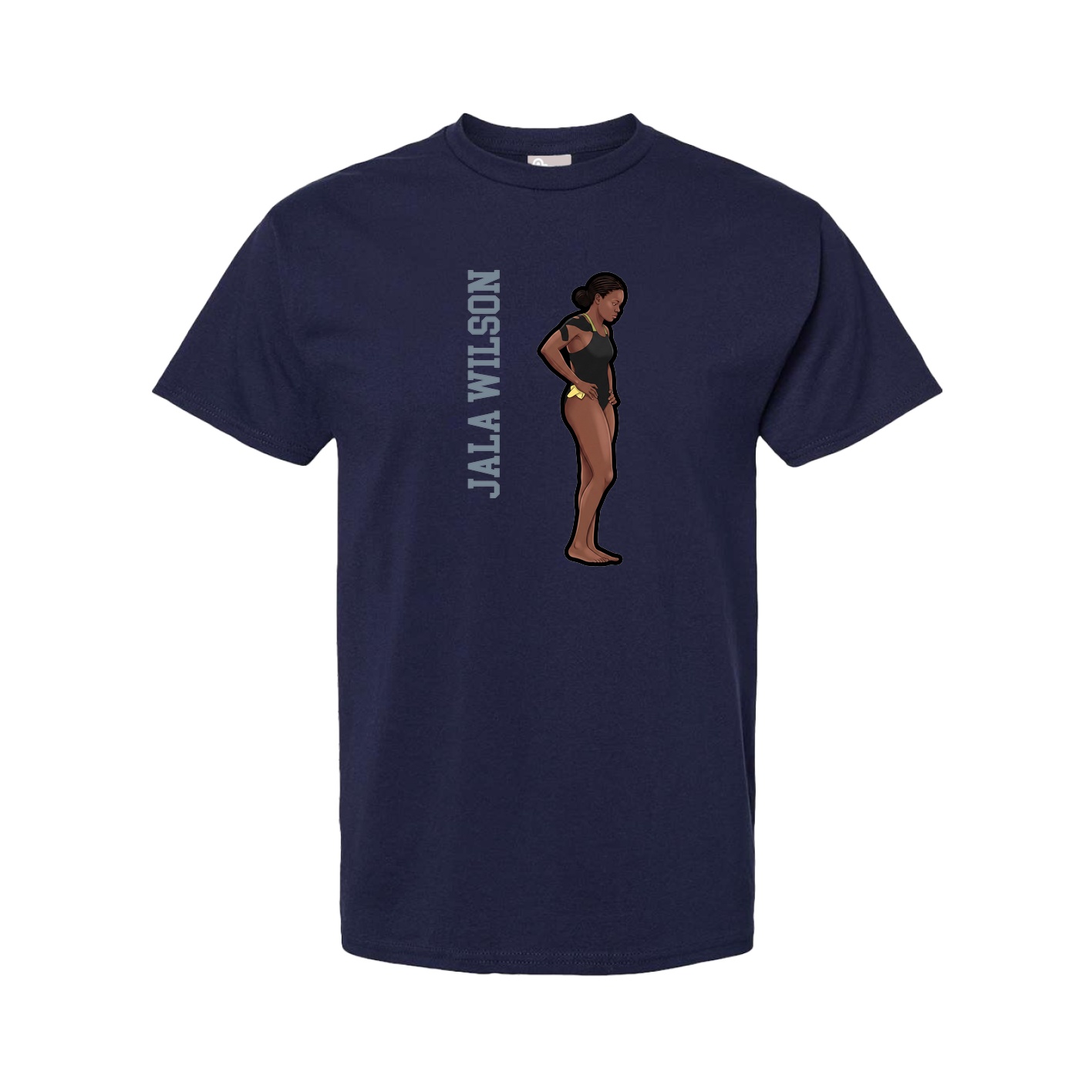 Tee — Name Vertical in Navy