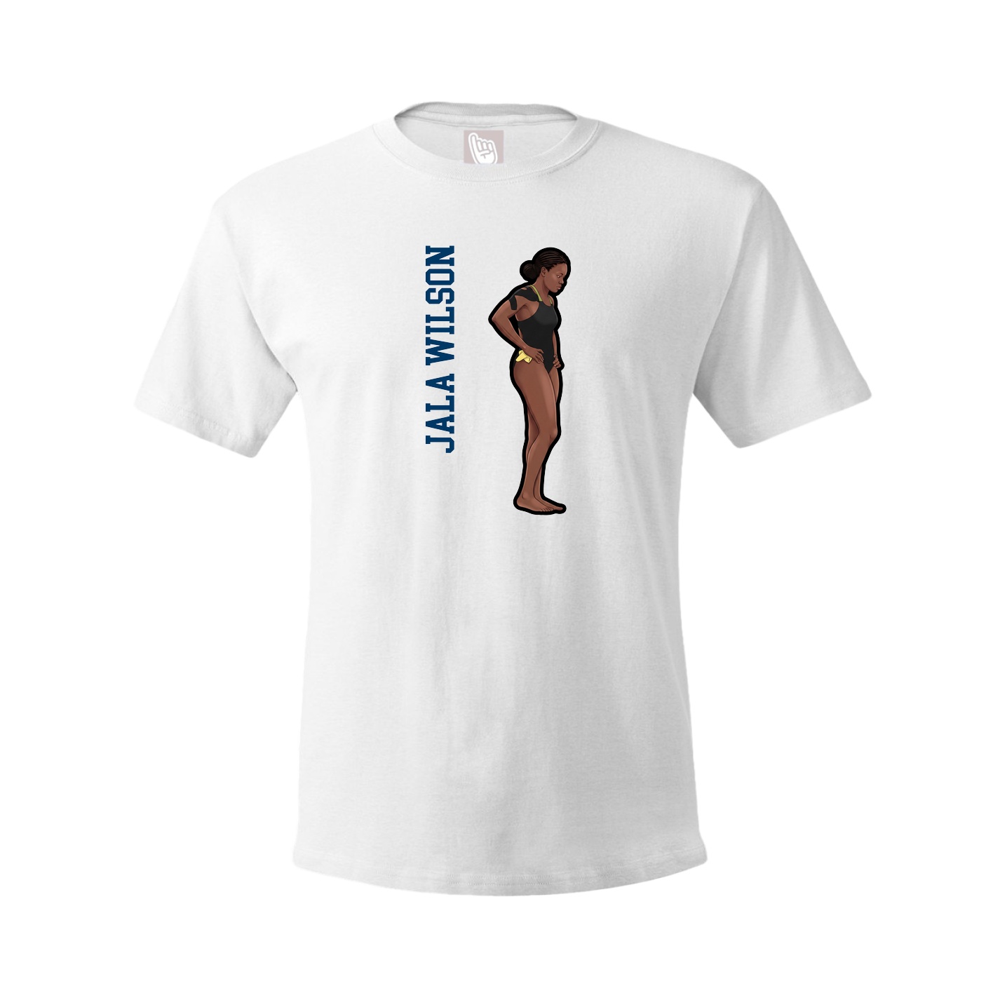 Youth Tee — Name Vertical in White