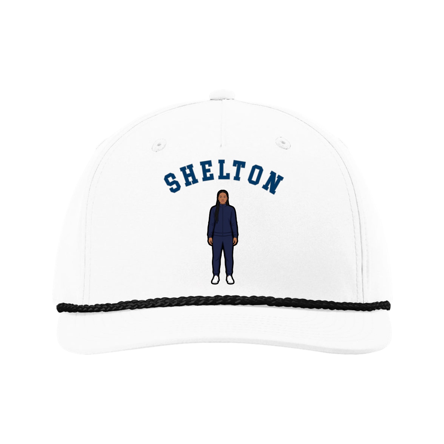 Five-Panel Classic Rope Cap — Shirsey Arch in White