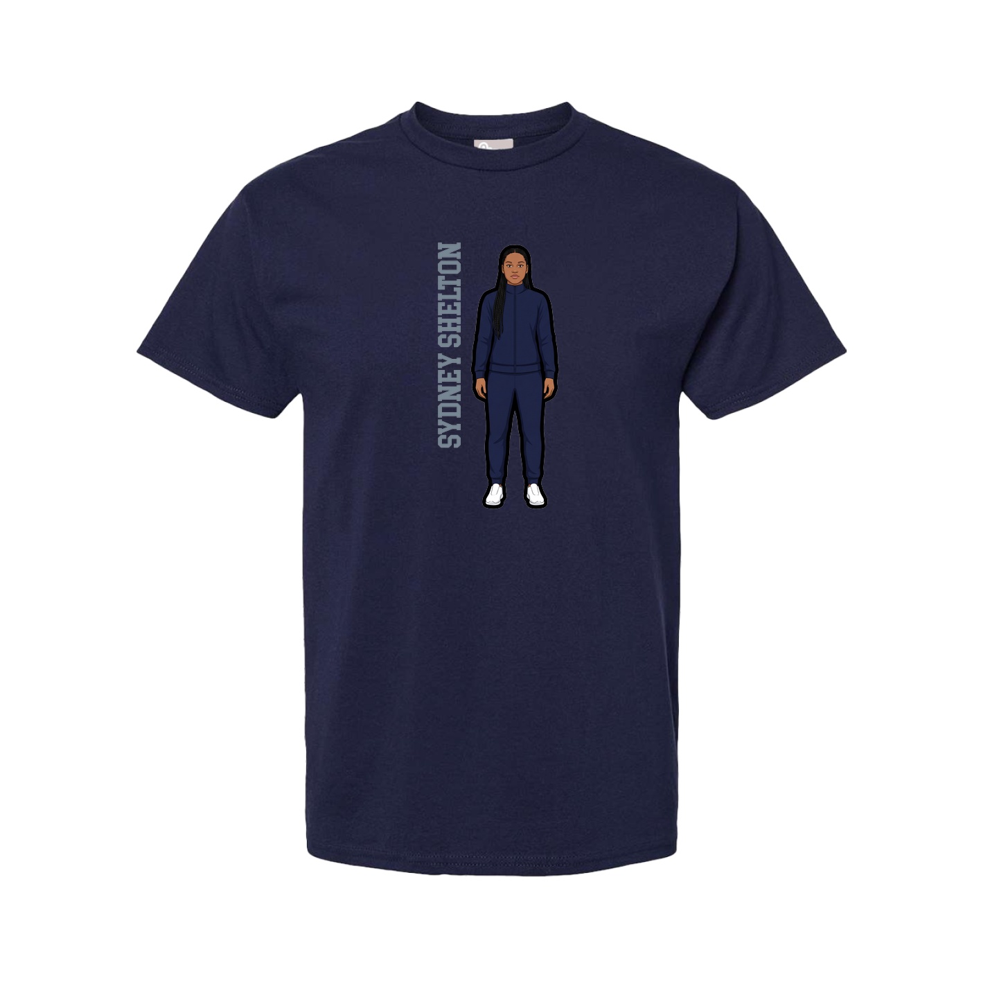 Youth Tee — Name Vertical in Navy