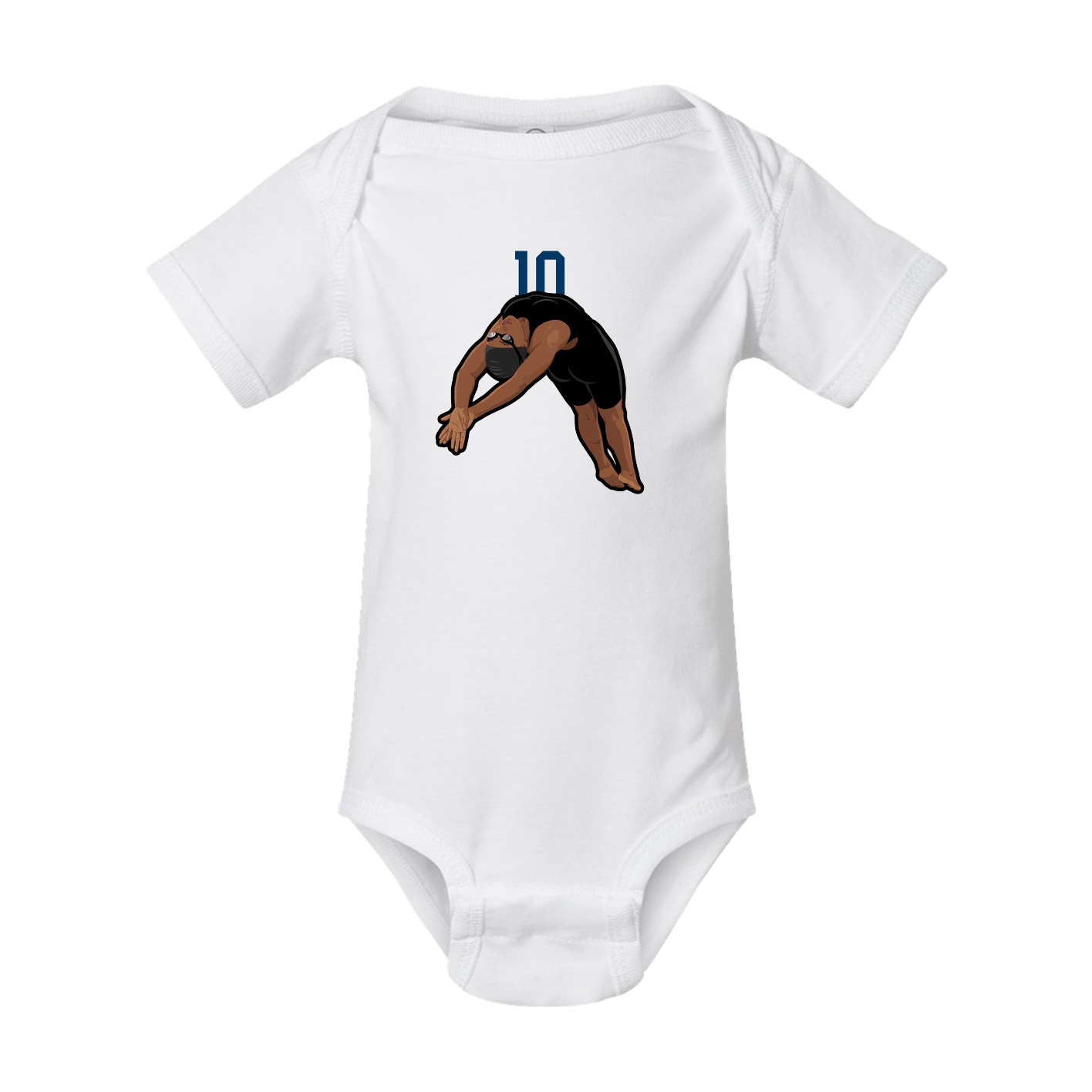 Baby Onesie — Number Top in White