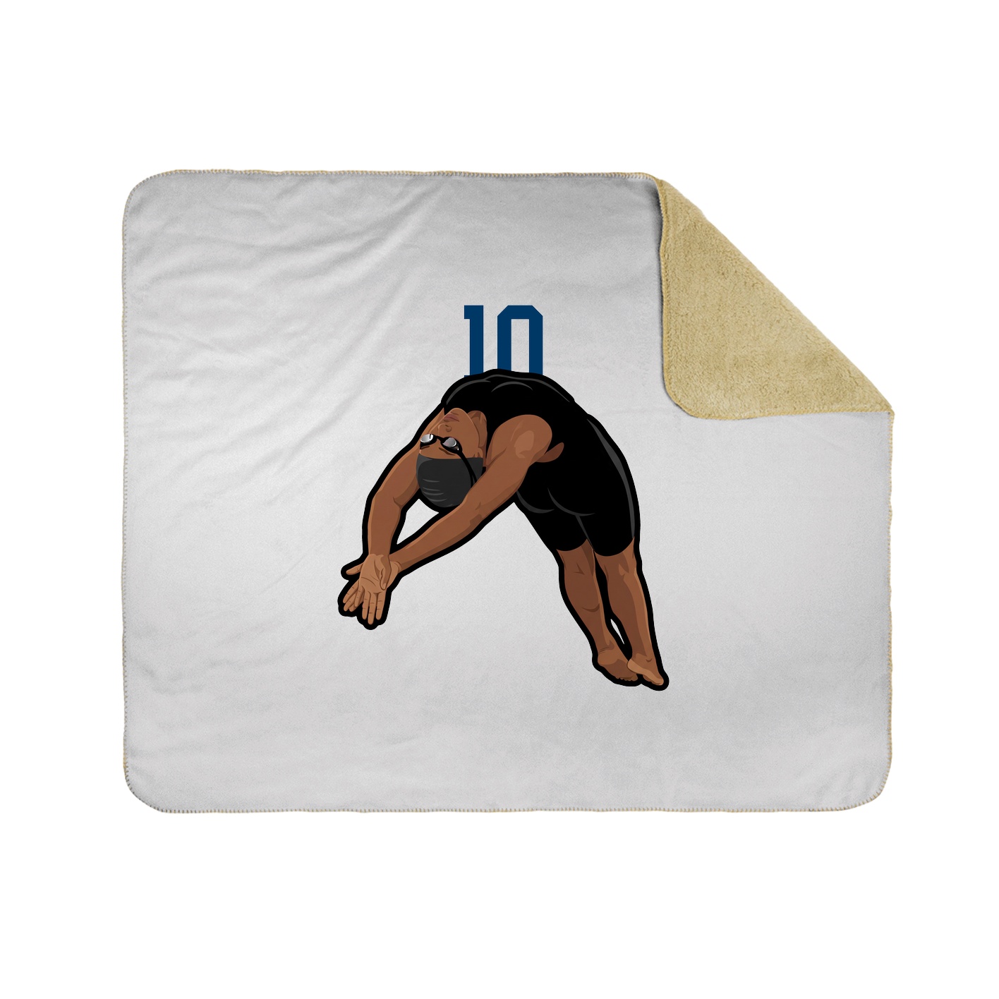 Throw Blanket — Number Top in White