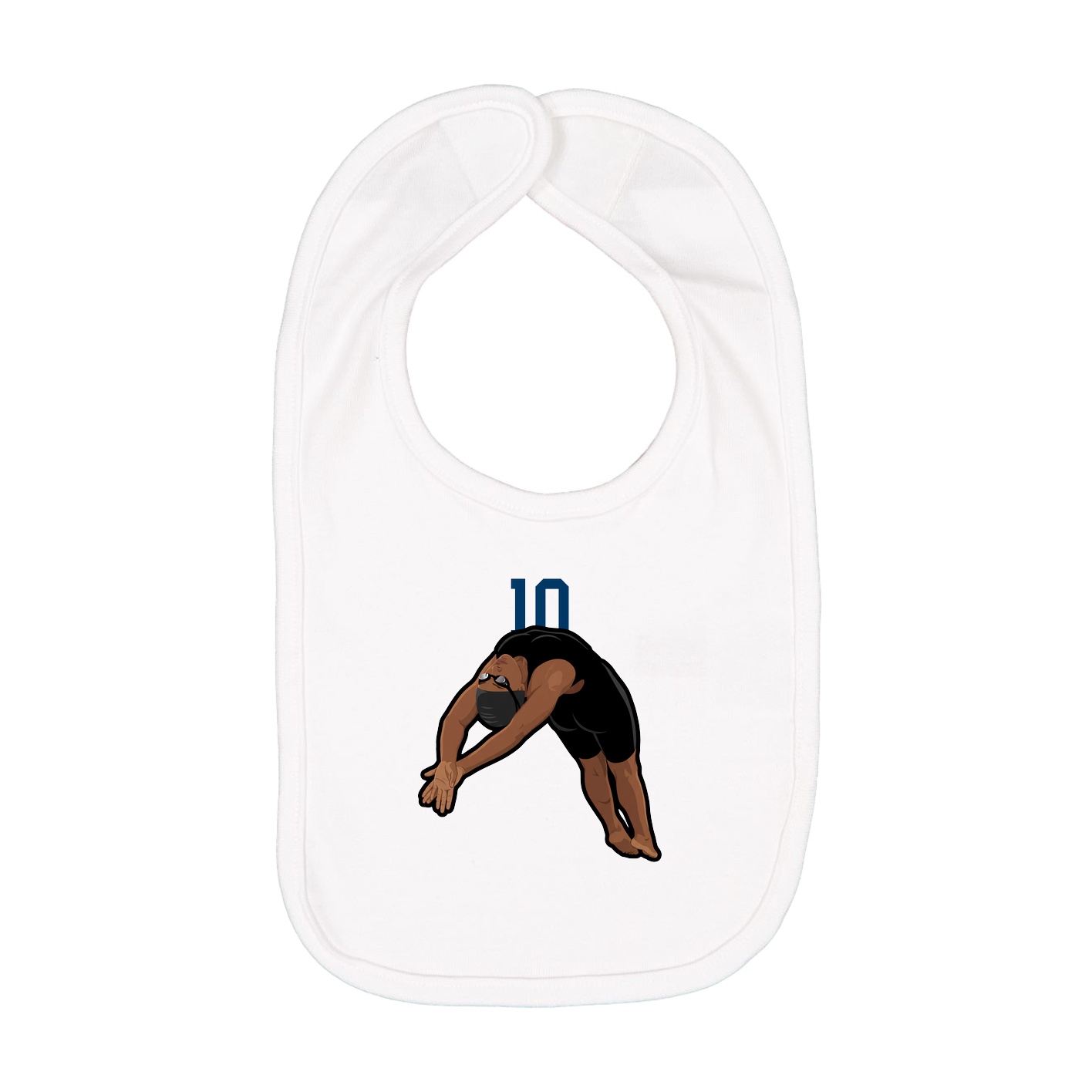 Infant Bib — Number Top in White