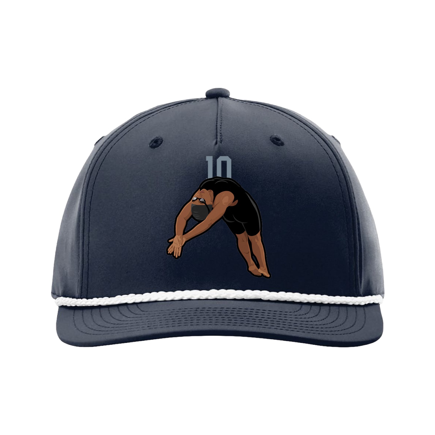 Five-Panel Classic Rope Cap — Number Top in Navy