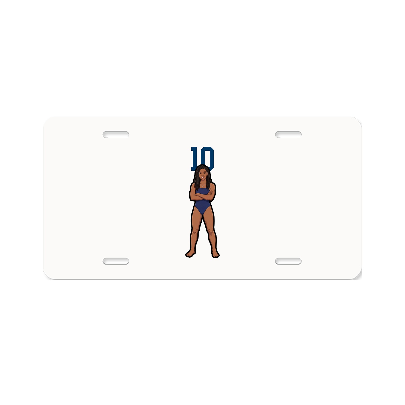 License Plate — Number Top in Classic