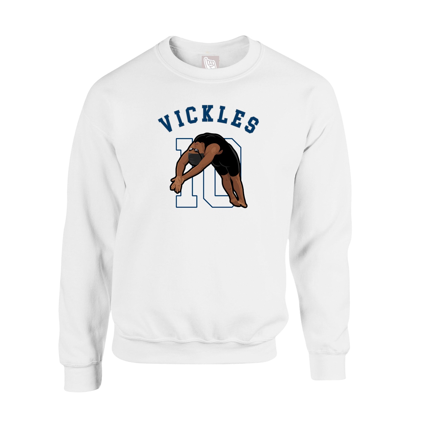Fleece Crew — Shirsey Arch in White