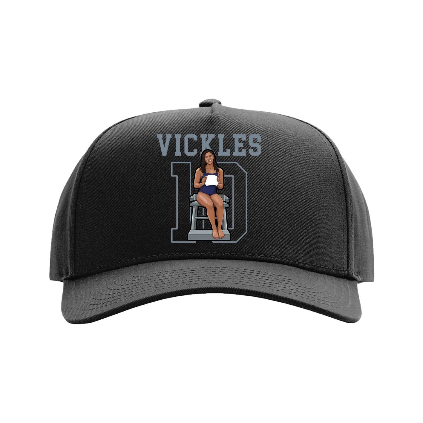 Full Fabric Five-Panel Champ Cap — Shirsey in Black