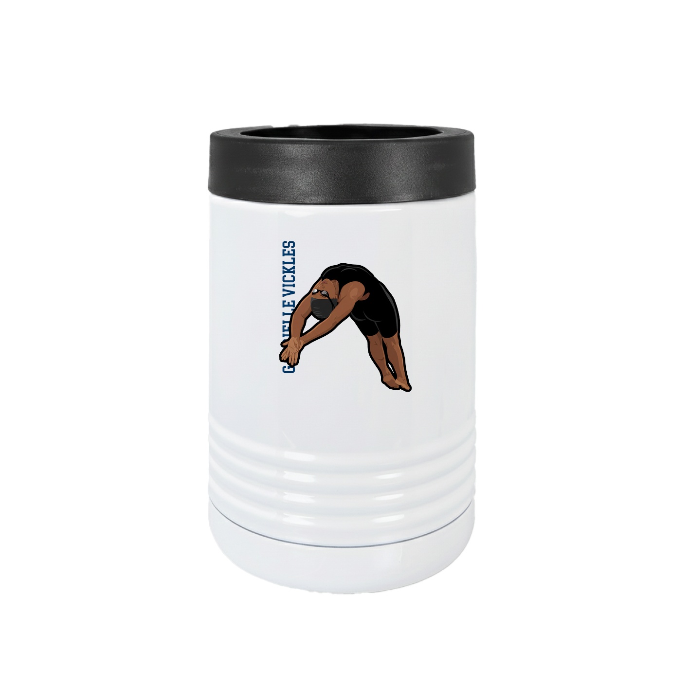 Beverage Holder — Name Vertical in White