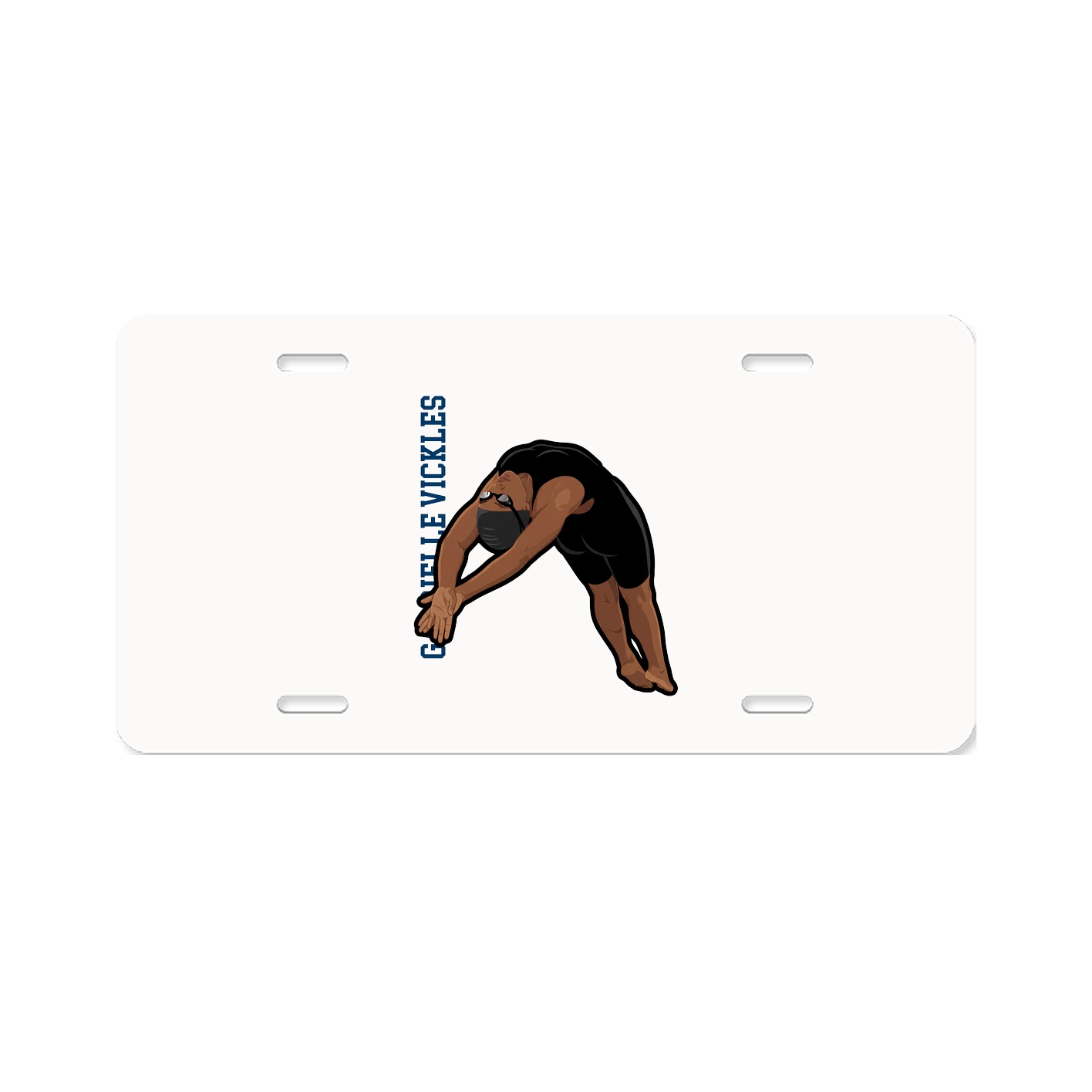 License Plate — Name Vertical in Classic