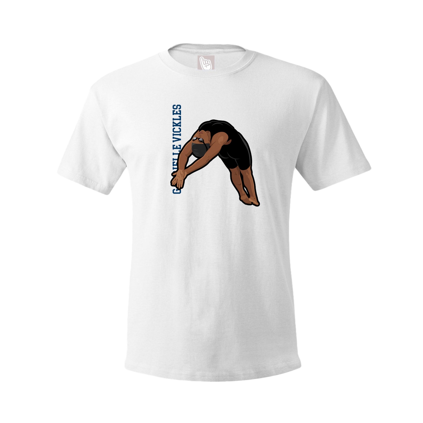 Youth Tee — Name Vertical in White