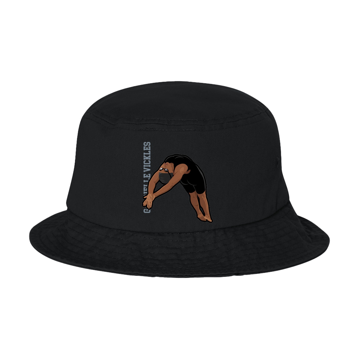 Bucket Cap — Name Vertical in Black