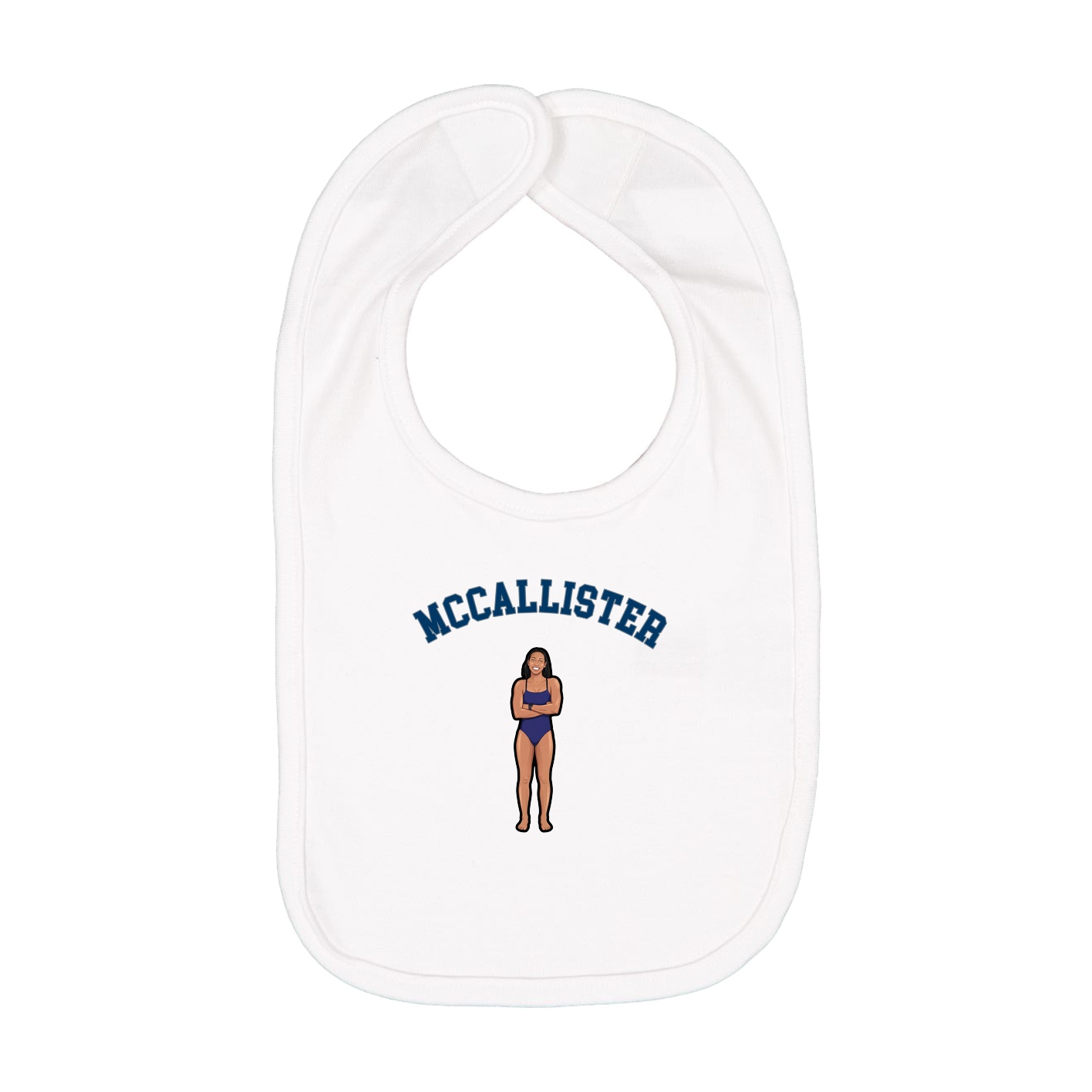 Infant Bib — Shirsey Arch in White