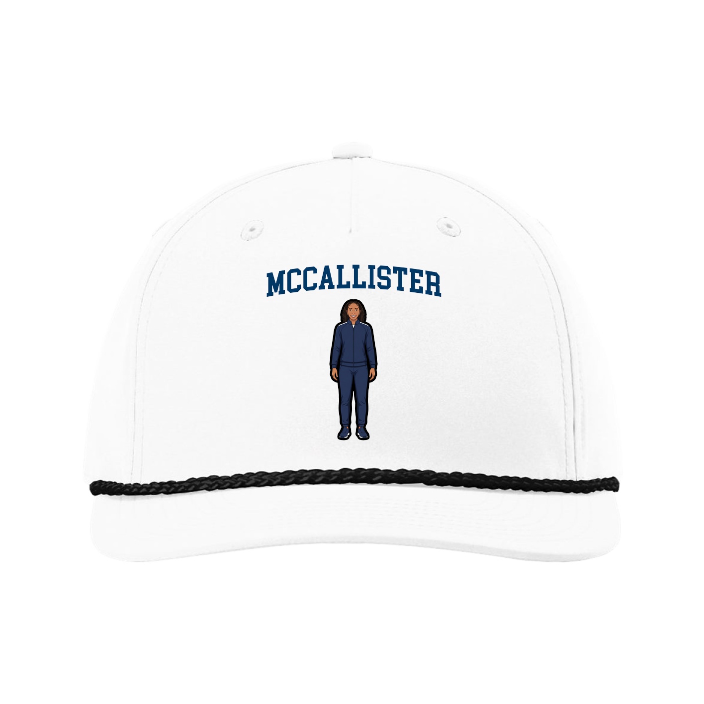 Five-Panel Classic Rope Cap — Shirsey in White