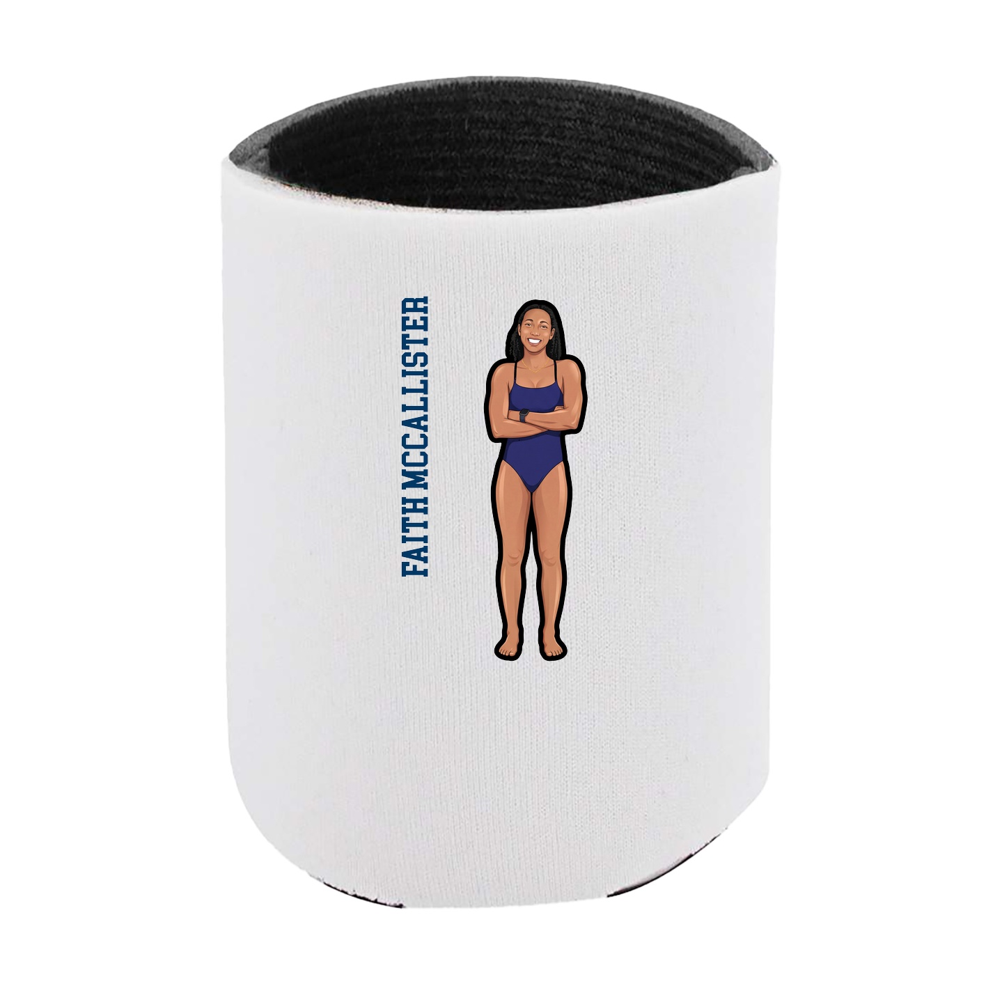 Can Holder — Name Vertical in White