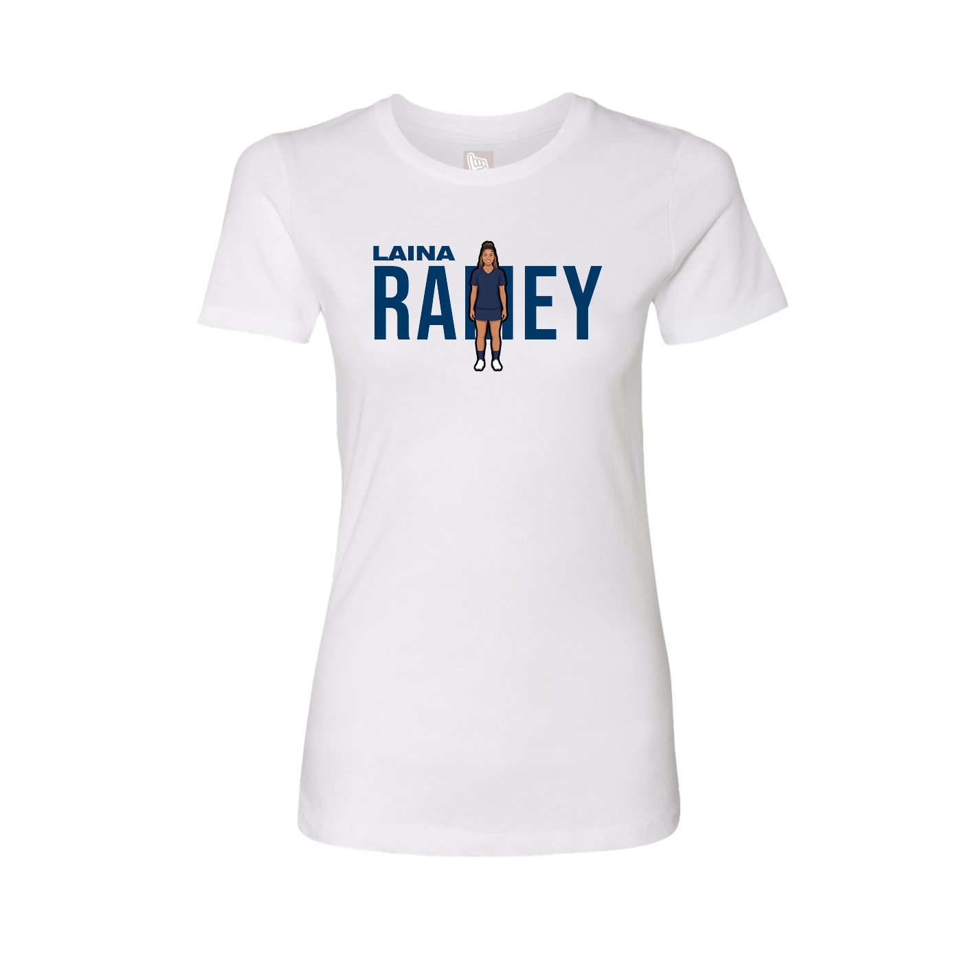 Womens Tee — Player Name in White