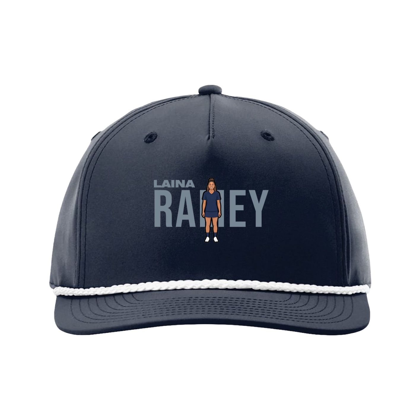 Five-Panel Classic Rope Cap — Player Name in Navy