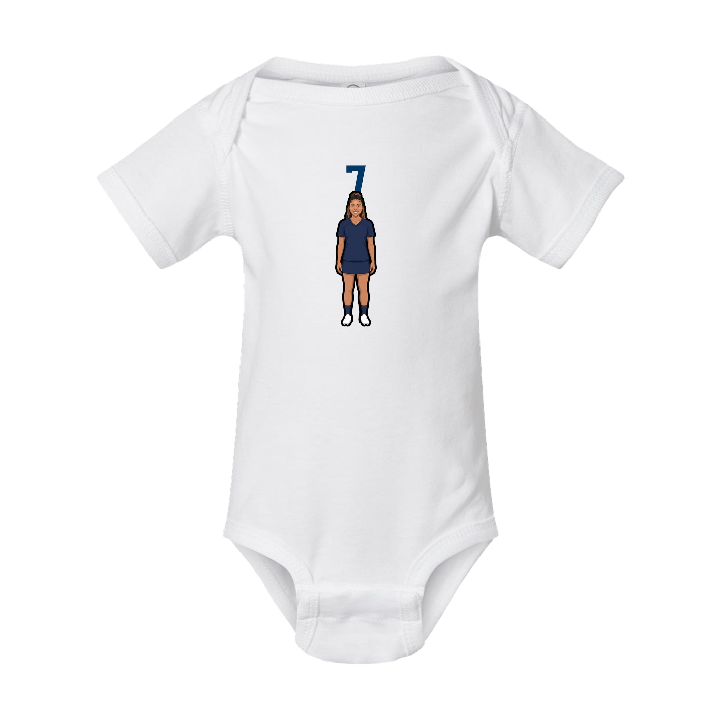 Baby Onesie — Number Top in White