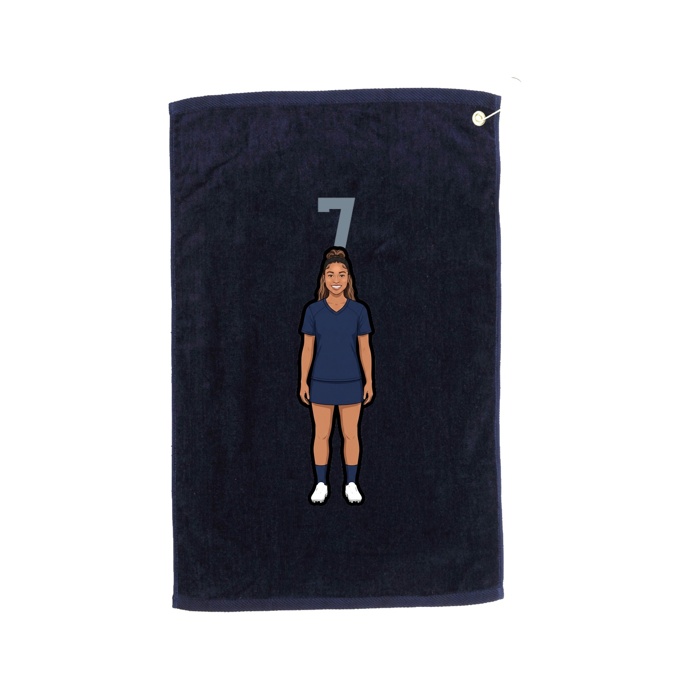 Golf Towel — Number Top in Navy