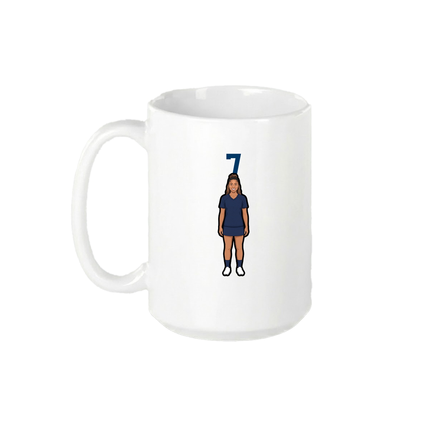 15oz Coffee Mug — Number Top in White
