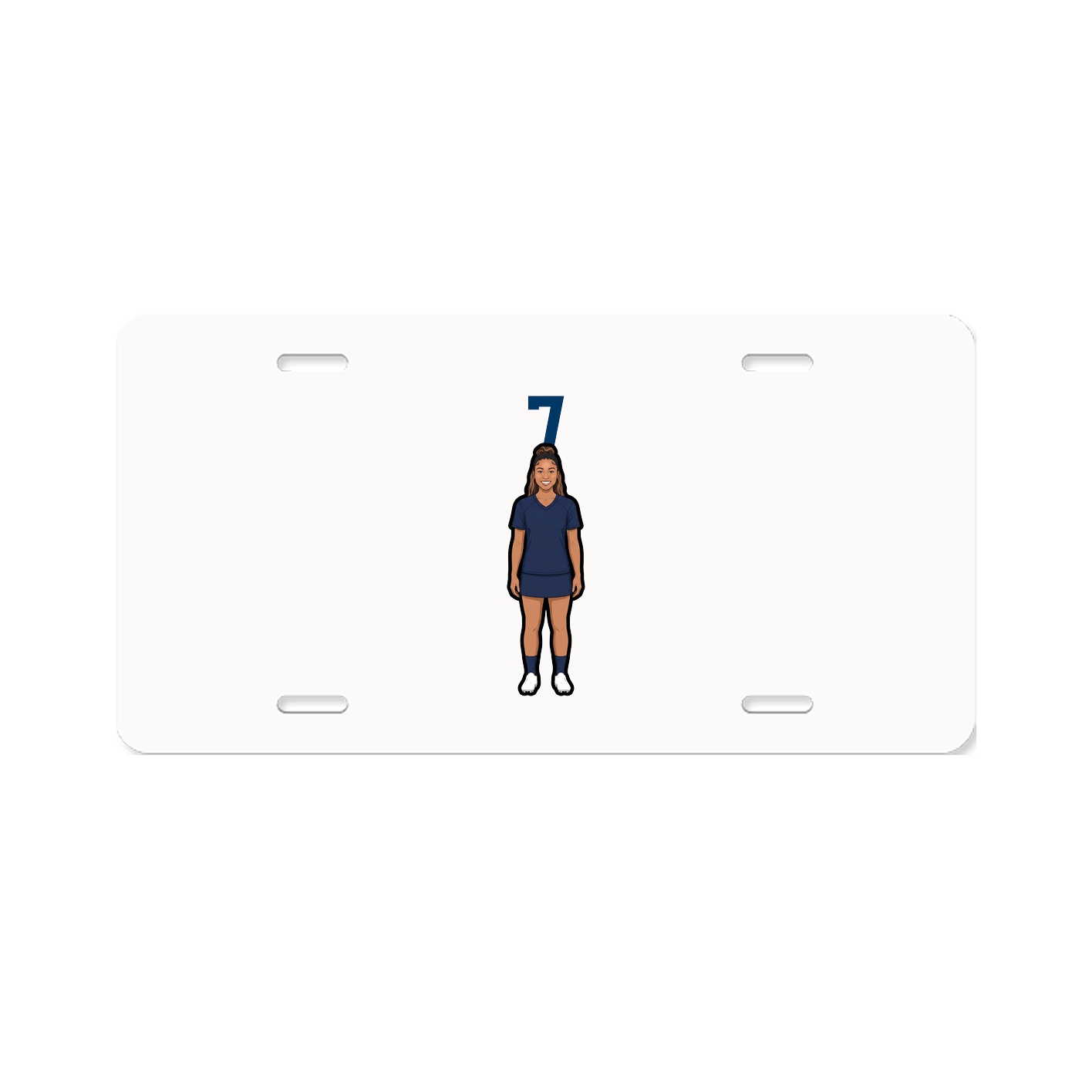 License Plate — Number Top in Classic