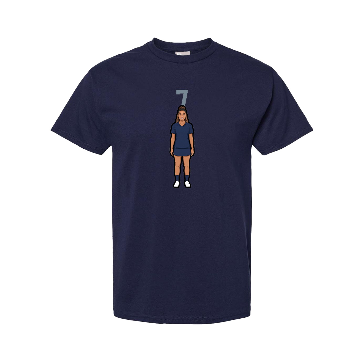 Tee — Number Top in Navy