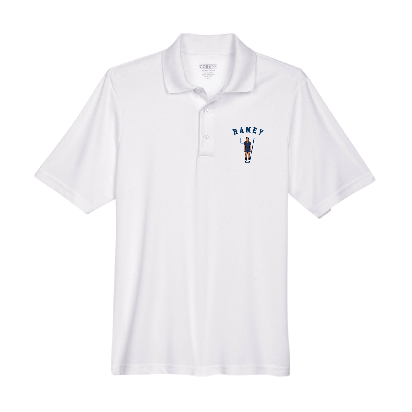 Performance Polo — Shirsey Arch in White
