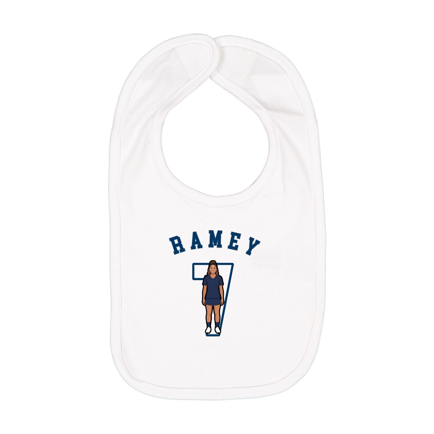 Infant Bib — Shirsey Arch in White