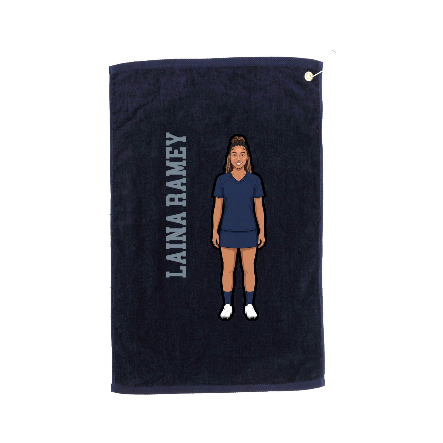 Golf Towel — Name Vertical in Navy