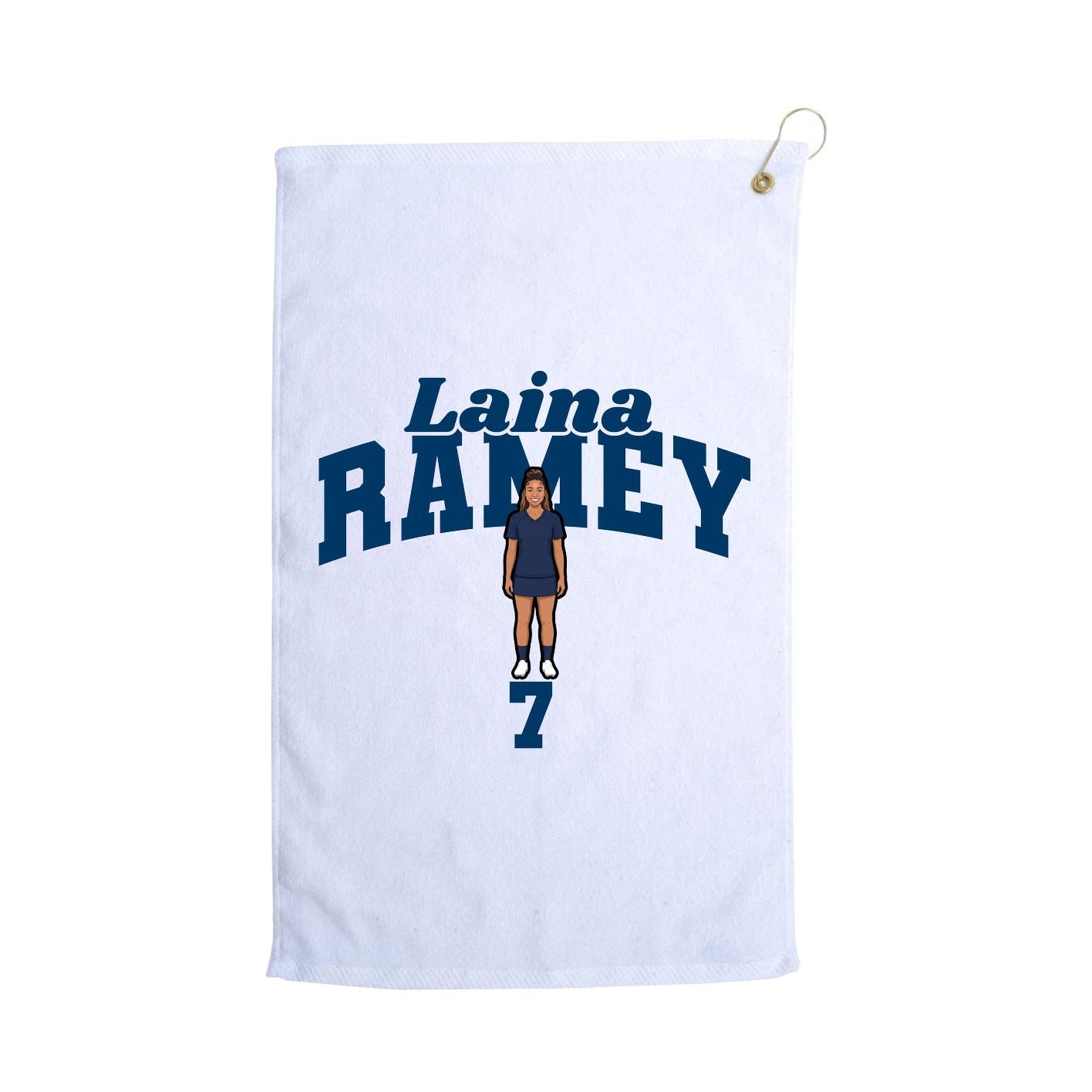 Golf Towel — Signature Arch in White