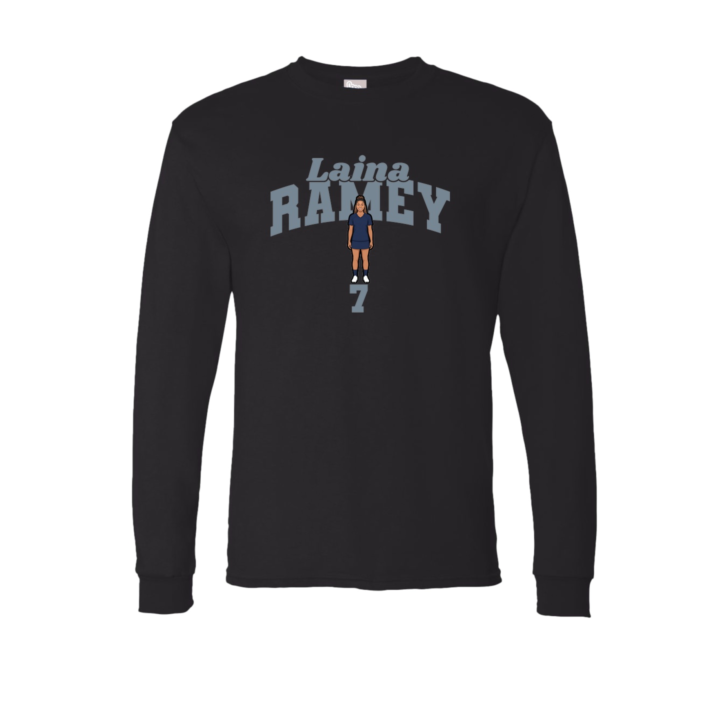 Long Sleeve Tee — Signature Arch in Black