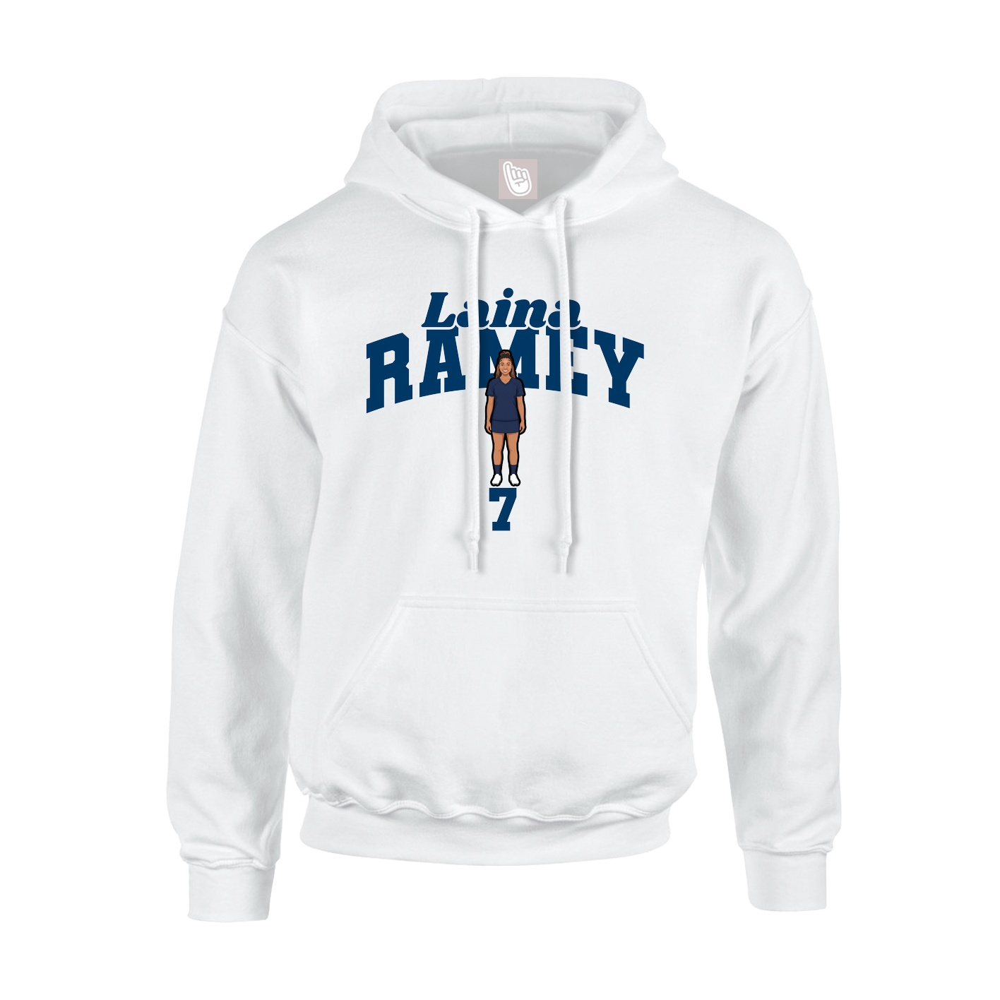 Youth Hoodie — Signature Arch in White