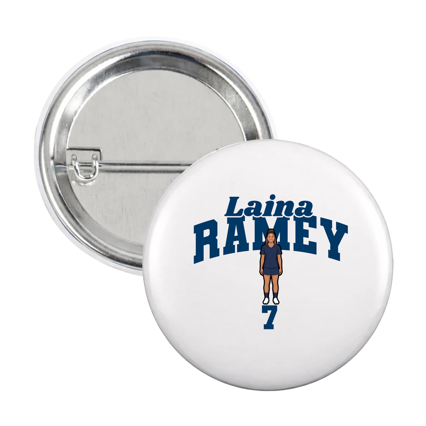 Game Day Button — Signature Arch in White