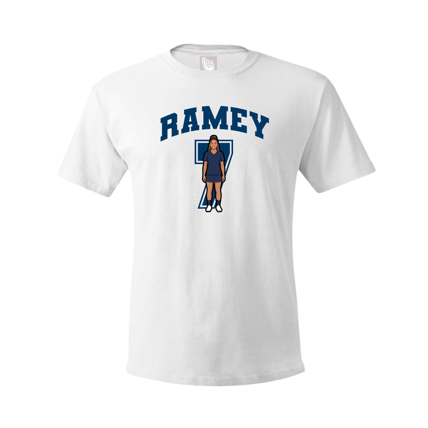 Youth Tee — Number in White