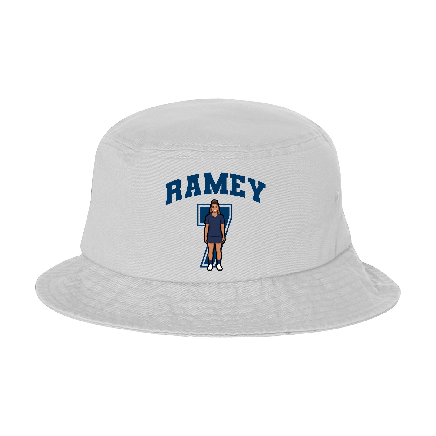 Bucket Cap — Number in White