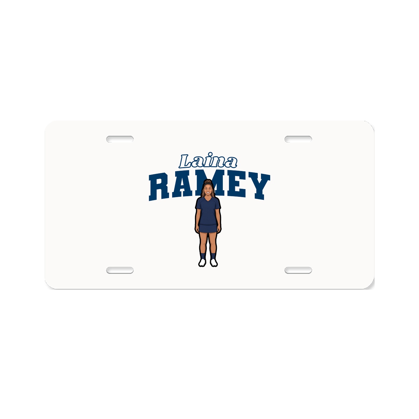 License Plate — Name Arch in Classic