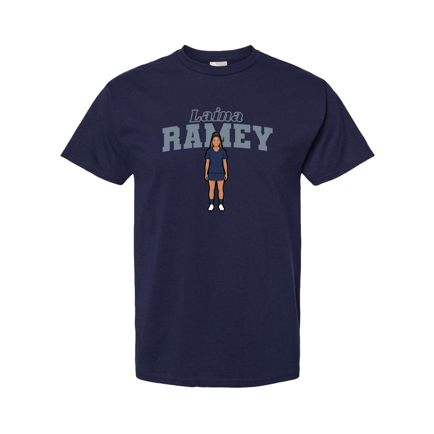 Youth Tee — Name Arch in Navy
