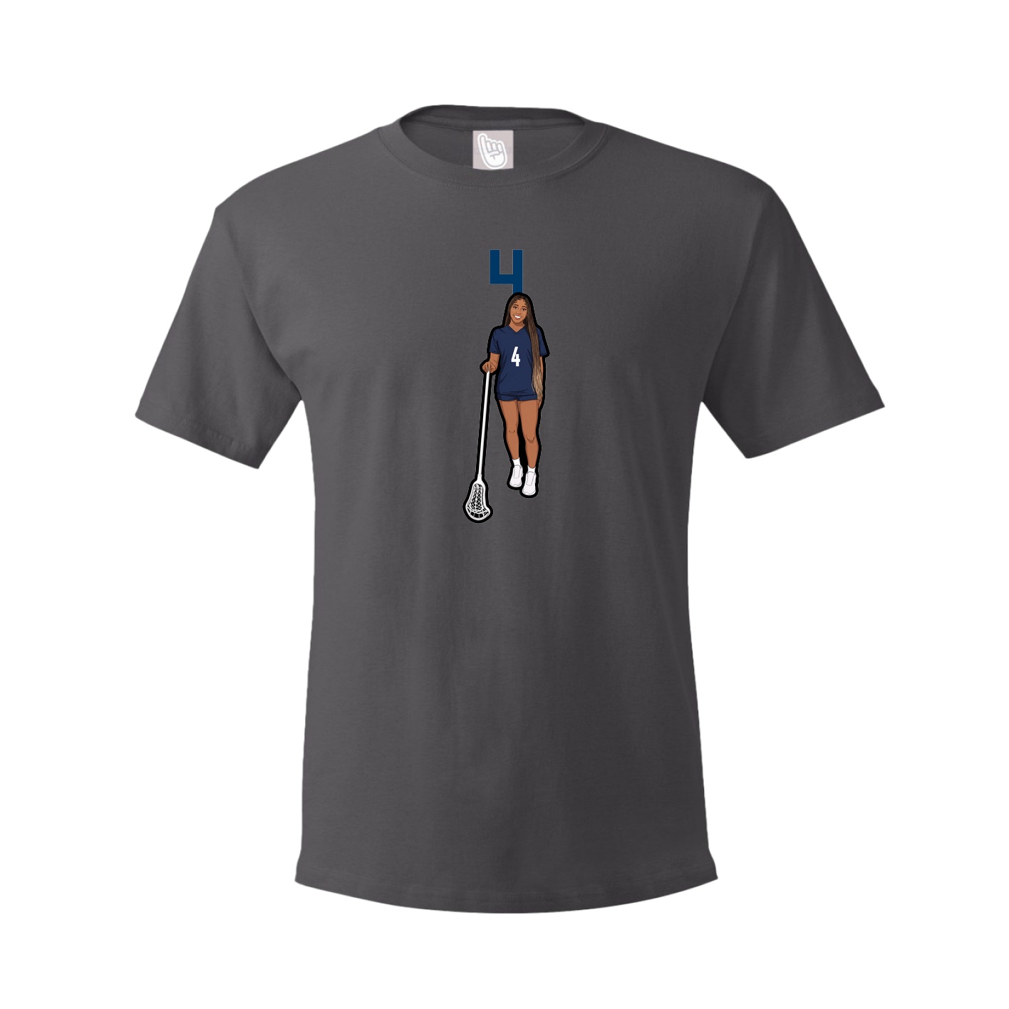 Tee — Number Top in Grey