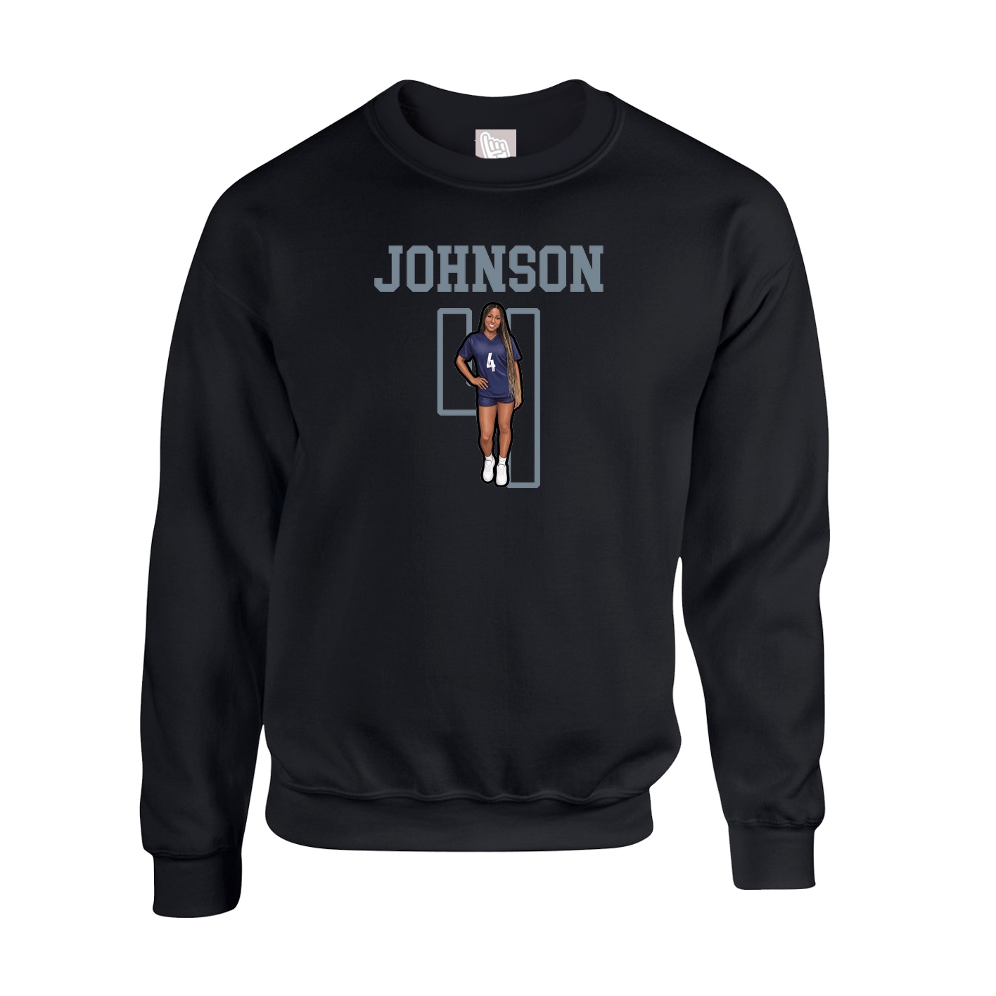 Fleece Crew — Shirsey in Black
